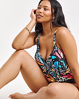 MAGISCULPT Twist Front Blouson Swimsuit