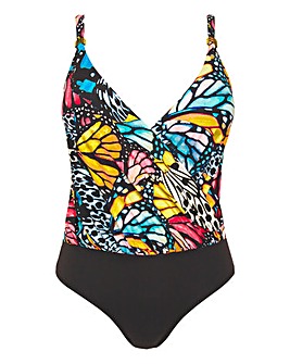 MAGISCULPT Twist Front Blouson Swimsuit