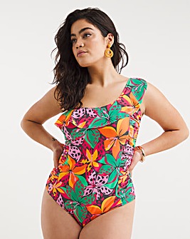 Simply Be One Shoulder Tummy Control Swimsuit