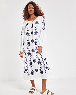 Joanna Hope Embroidered Beach Dress