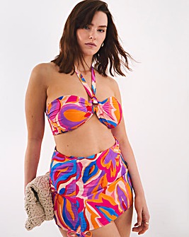 Floral Mix And Match Bandeau Non Wired Bikini Top