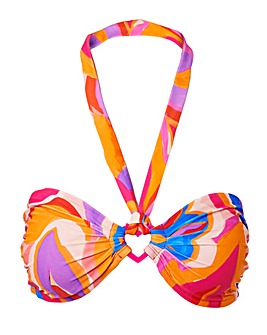 Floral Mix And Match Bandeau Non Wired Bikini Top