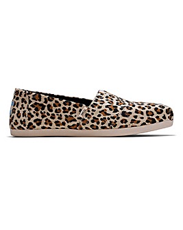 Toms Leopard Alpargata Vegan Canvas Espadrille Standard Fit