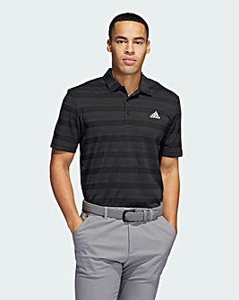 adidas Golf Two Colour Stripe Primegreen Polo