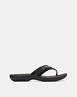 Clarks Black Cloudsteppers Brinkley Sea Sandals - Standard Fit (D)