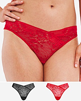 2 Pack Everyday Mesh & Lace Brief