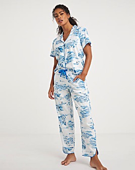 Cyberjammies Woven Santorini Print Pyjama Set