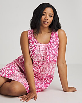 Cyberjammies Woven Tile Print Built Up Shoulder Chemise