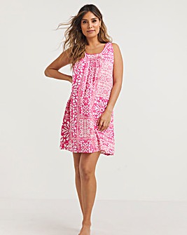 Cyberjammies Woven Tile Print Built Up Shoulder Chemise