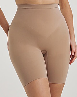 Spanx Everyday Seamless Medium Control Mid Thigh Short Soft Nude