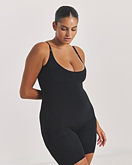 Spanx Everyday Seamless Medium Control Open Bust Bodysuit Black