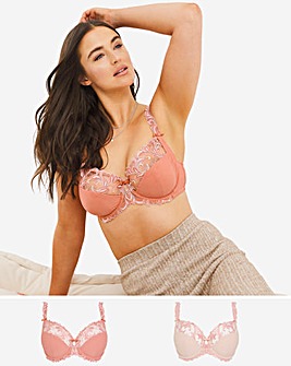 Flora 2 Pack Underwired Full Cup Bras