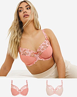 Flora 2 Pack Underwired Full Cup Bras