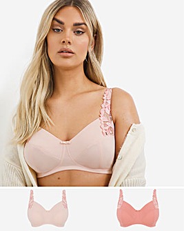 Flora 2 Pack Non Wired Full Cup Bras