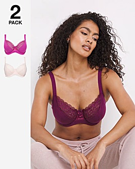 Pretty Secrets 2 Pack Jane Full Cup Wired Bras