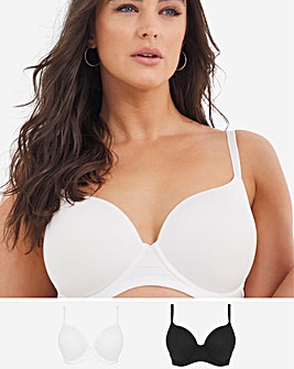2pk Feather Touch Barely There T-Shirt Bra
