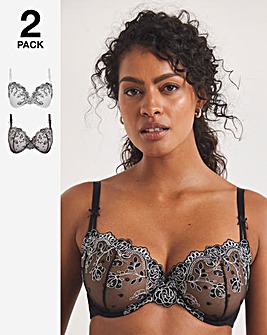 Butterfly Lace Padded Plunge Bra