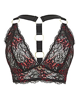 Simply Be Leather & Lace Bralette
