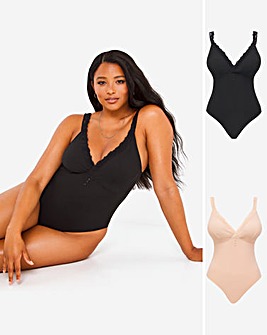 2 Pack Sophie Everyday Soft Ribbed Bodies