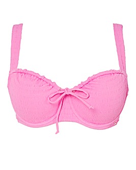 Boux Avenue Amalfi Textured Plunge Wired Bikini Top