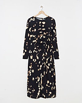 Ruched Seam Detail Midi Dress