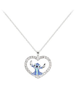 Stitch Stone Set Heart Necklace