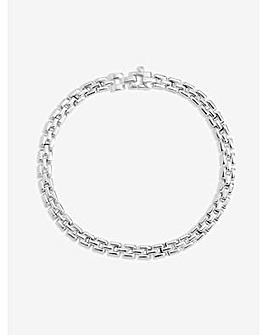 Simply Silver Sterling Silver 925 Premium Polished Gate Chain Bracelet