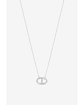 Simply Silver Sterling Silver 925 Interlink Heart Necklace