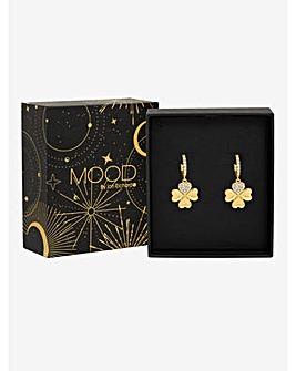 Mood Gold Plated Clover Earrings - Gift Boxed