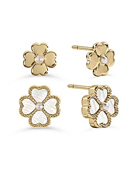Radley Gold Plated MOP Heart earrings