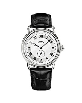Rotary Men Sherlock Black Strap Watch
