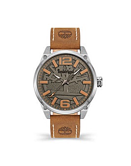 Timberland Brown Leather Strap Watch