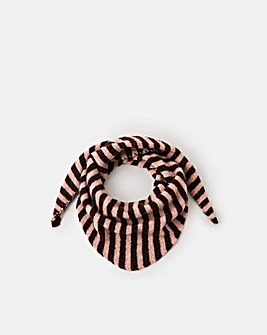 Accessorize Stripe Knitted Triangle Scarf