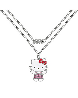 Hello Kitty Silver Plated Necklace Set