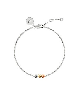 Radley Silver Triple Mix Heart Bracelet