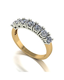 9ct Gold 1ct Moissanite Eternity Ring