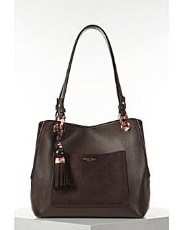 Luella Grey Sienna Chocolate Hobo Tote