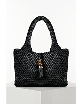 Luella Grey Saskia Black Woven Tote