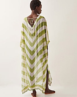 Monsoon Sorcha Chevron Stripe Kaftan Dress