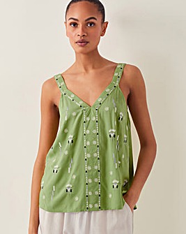 Monsoon Fia Embroidered Cami Top