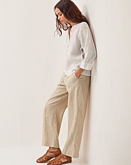 Monsoon Jolie Linen Wide Leg Trousers