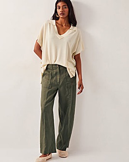 Monsoon Jolie Wide Leg Linen Trousers