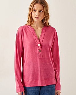 Monsoon Asher Linen-Blend Top