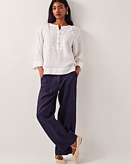 Monsoon Jolie Wide Leg Linen Trousers