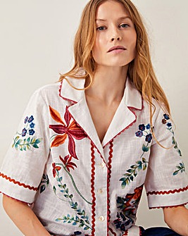 Monsoon Delphi Floral Embroidered Shirt