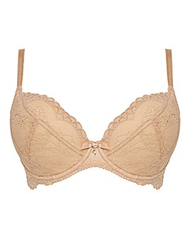 Gossard Superboost Lace Padded Plunge Bra Nude