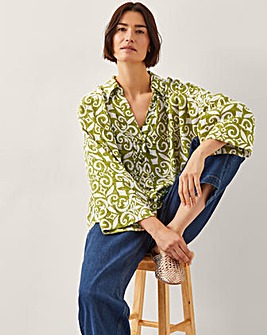Monsoon Trinny Hand-Screen Print Shirt