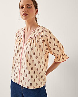 Monsoon Laurie Floral Print Jersey Top