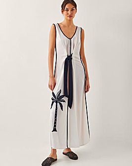 Monsoon Nyla Embroidered Tie Maxi Dress