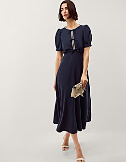 Monsoon Bonnie Puff Sleeve Midi Dress